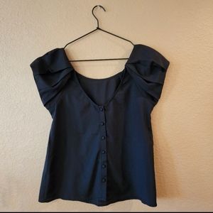 Naked Zebra Blouse, Medium | Black